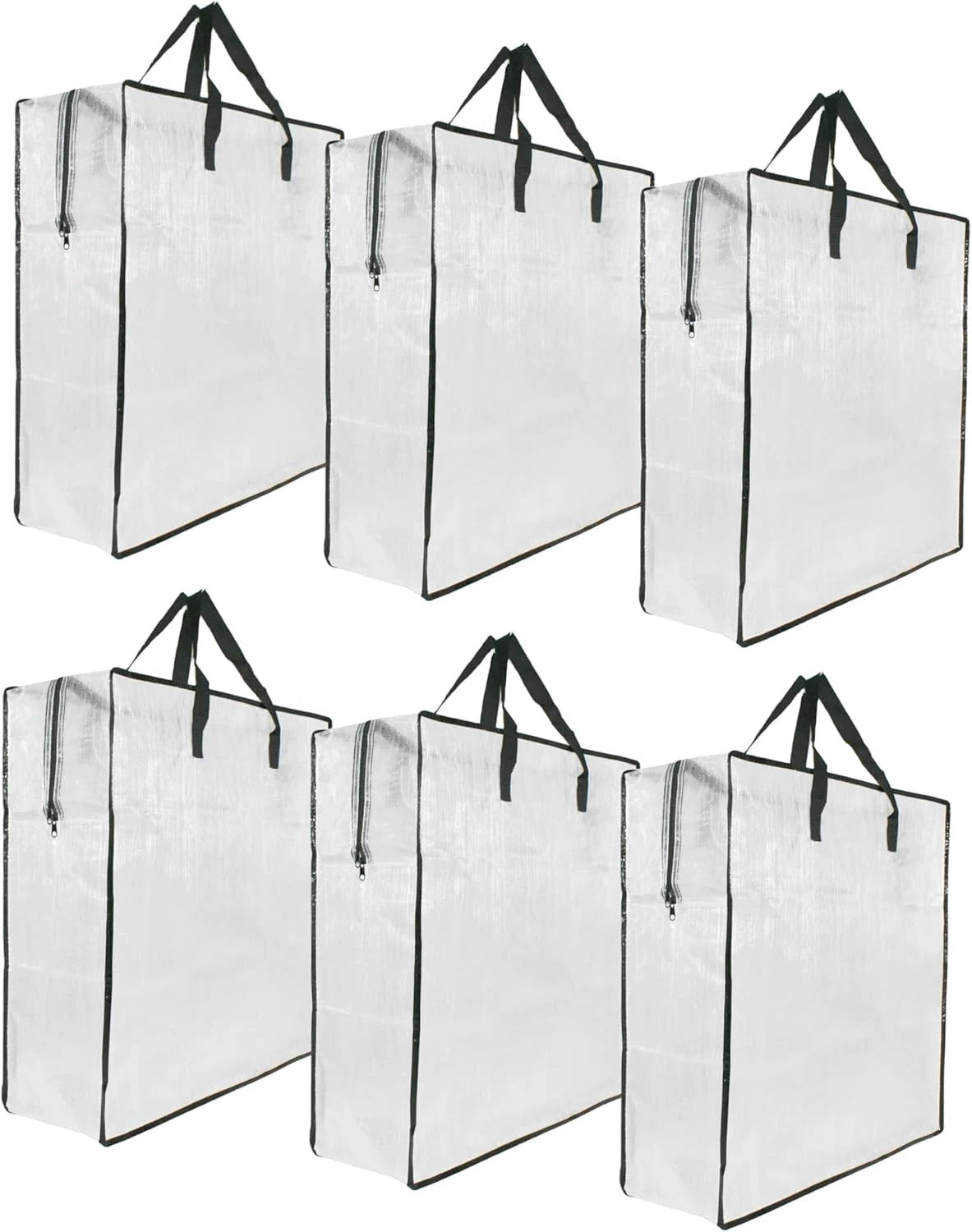 6 Pack Clear Storage Bags with Zipper and Handles, Blanket Bags For Storage 07FC0E-D4 - KOEEK