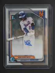 Heriberto Rincon 2024 Bowman Chrome Baseball 1st Auto Prospect [3hk 07FC0E-D4 - KOEEK