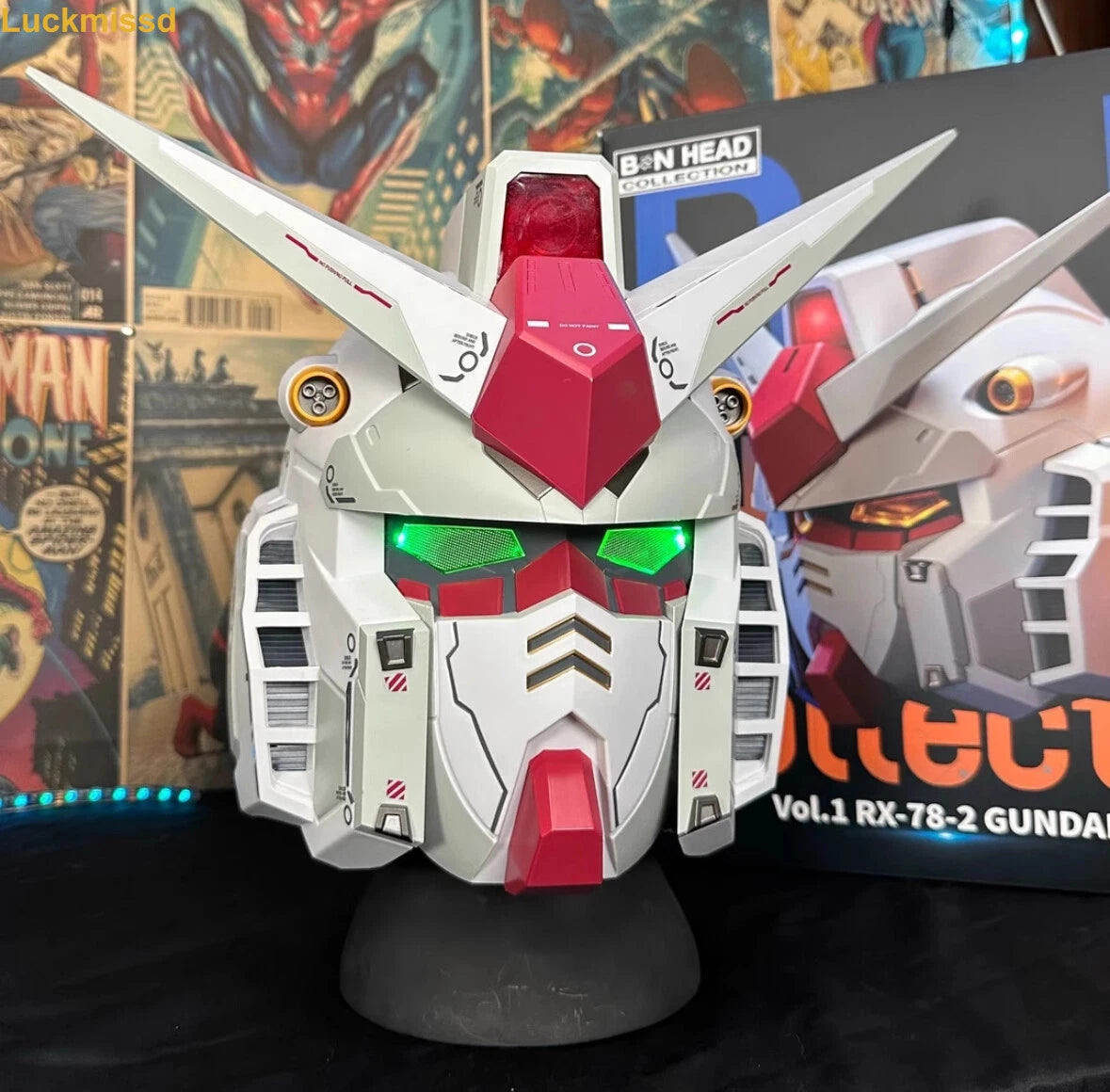 Mobile Suit Gundam RX-78 Cosplay Wearable Anime Helmet Mask Light up Collection 07FC0E-D4 - KOEEK