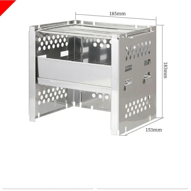 Titanium Wood Stove Lightweight Folding Outdoor Camping Stove Cooking Burners 07FC0E-D4 - KOEEK