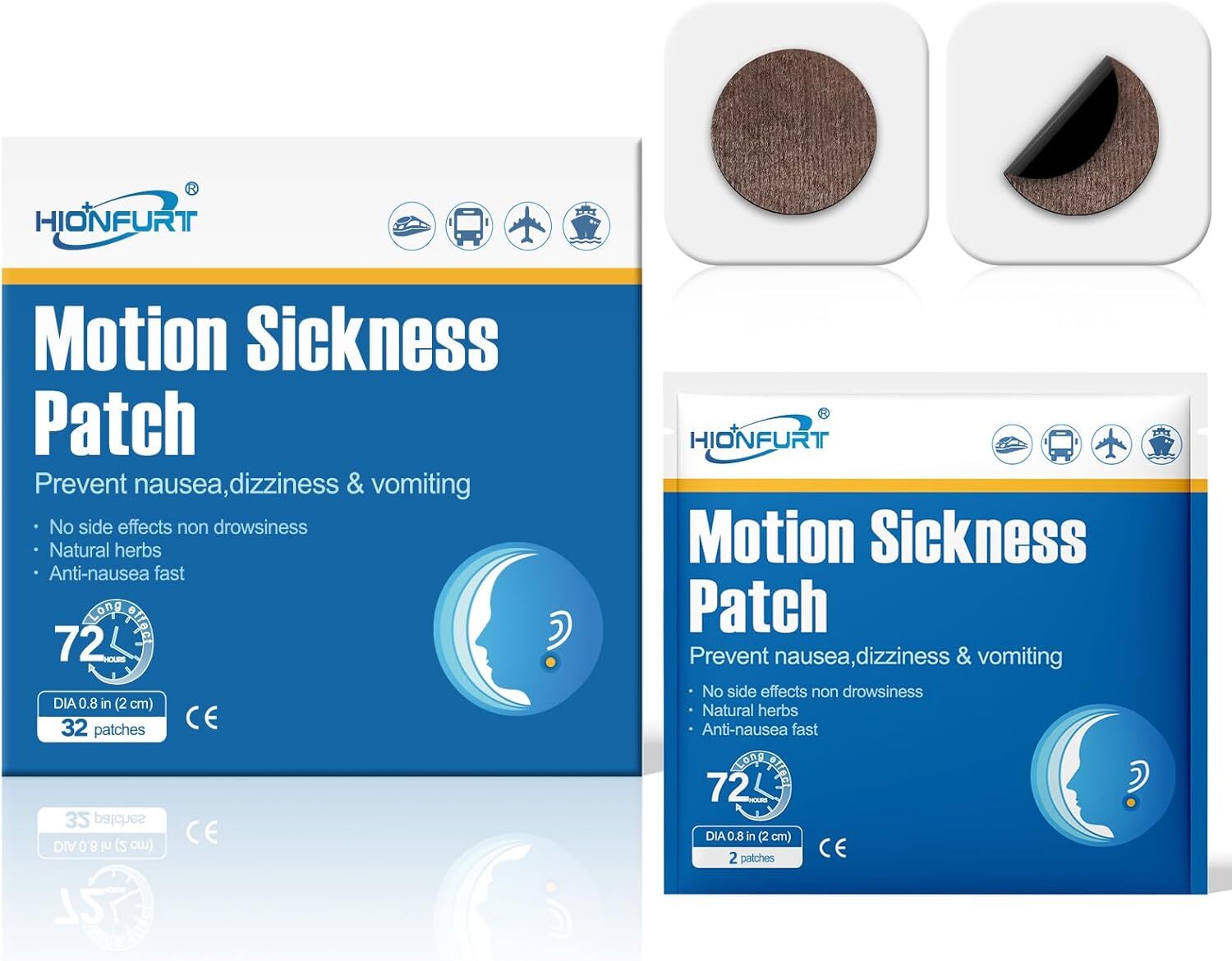 new 32ct Motion Sickness Patches – Sea for Cruise, Car,... 07FC0E-D4 - KOEEK