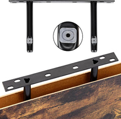 15.8-Inch Floating Shelf, Set of 6 Wooden Shelves, (Rustic Brown) 07FC0E-D4 - KOEEK