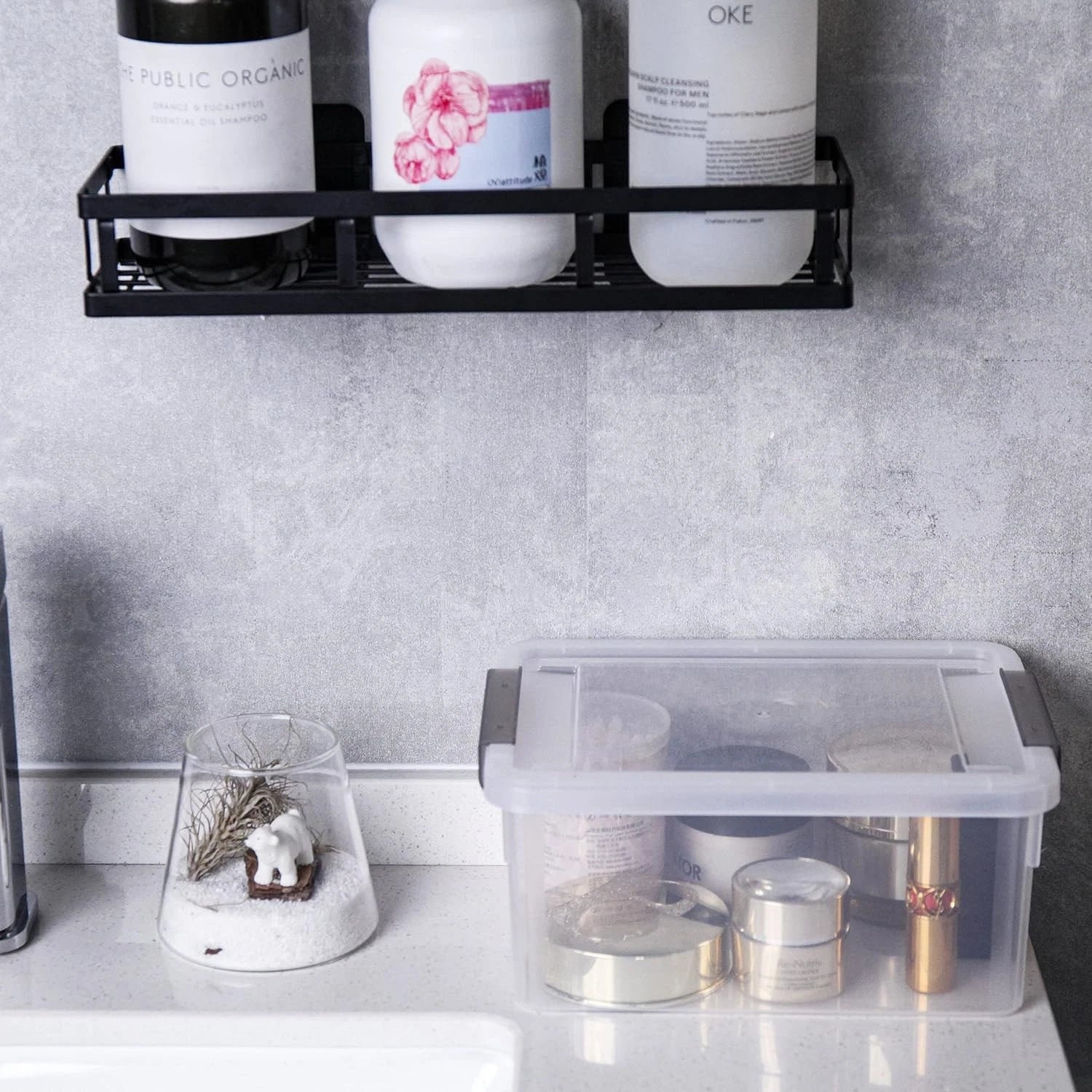 4-piece set of small storage boxes with lids 3.2liter plastic storage containers 07FC0E-D4 - KOEEK