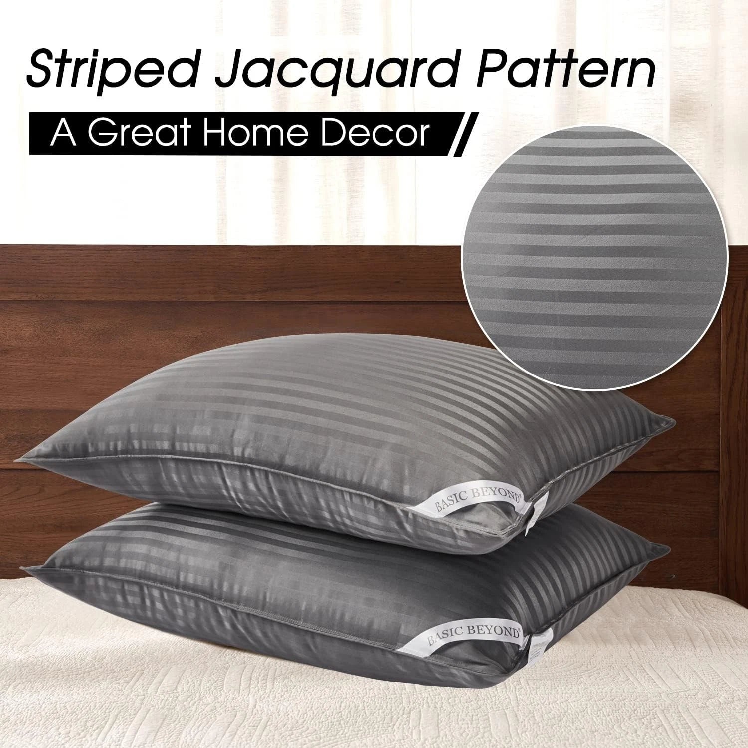 Basic oversized pillow, suitable for sleeping - soft down alternative pillow 07FC0E-D4 - KOEEK