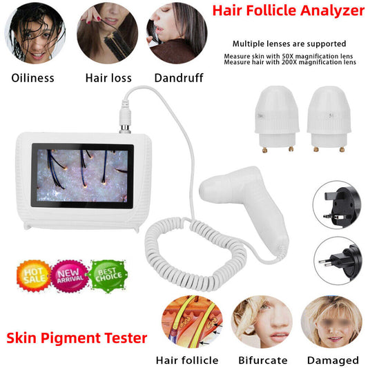 new Skin Hair Follicles Scalp Detector Rechargeable Digital Analyzer Microscope koeek - KOEEK