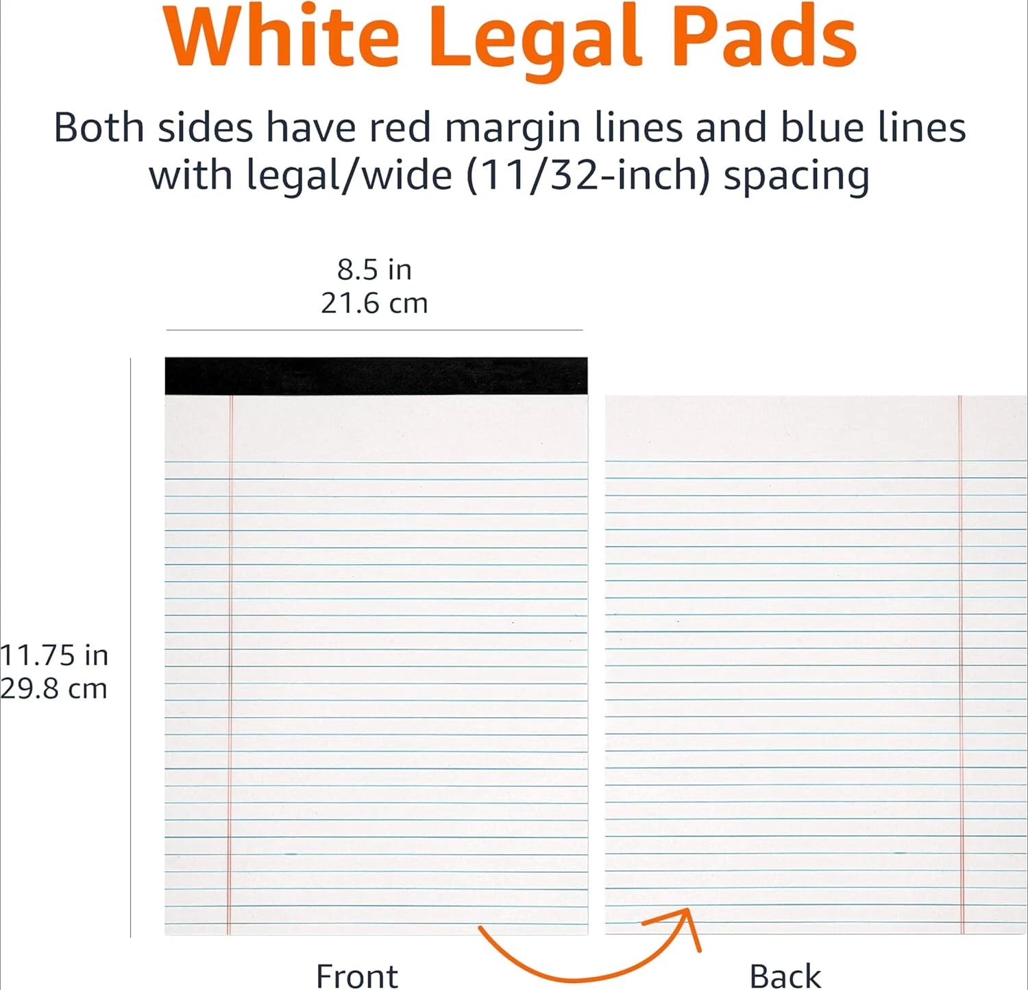 SERIFIED WRITING NOTEBOOKS, 8.5 inches x 11.75 inches, white,(12 packages of 50) 07FC0E-D4 - KOEEK