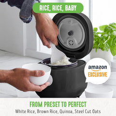 4-Cup Digital Rice Cooker, Removable Ceramic Pot without PFAS and PFOA 07FC0E-D4 - KOEEK