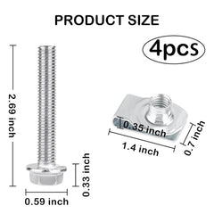 new Fuel Tank Strap Bolts, 304 Stainless Steel One Size, Silver 07FC0E-D4 - KOEEK