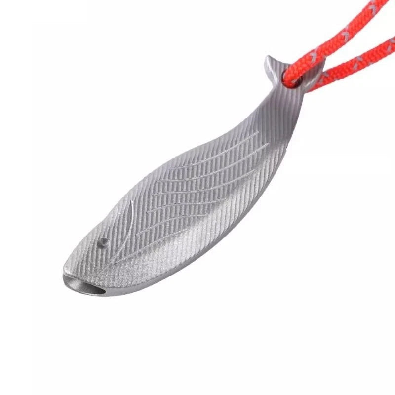 Titanium Safety Whistle Emergency Survival Whistle Necklace Outdoor Travel EDC 07FC0E-D4 - KOEEK