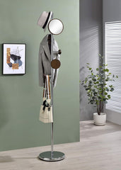 new Proman Products Milano Coat Rack with 7" mirror, Walnut PROMAN PRODUCTS - KOEEK