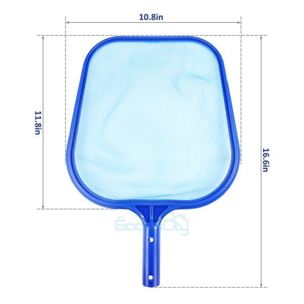 ny Heavy Duty Pool Skimmer Leaf Rake Net Scooper, Rengøring Svømmebassin, Fine Mesh