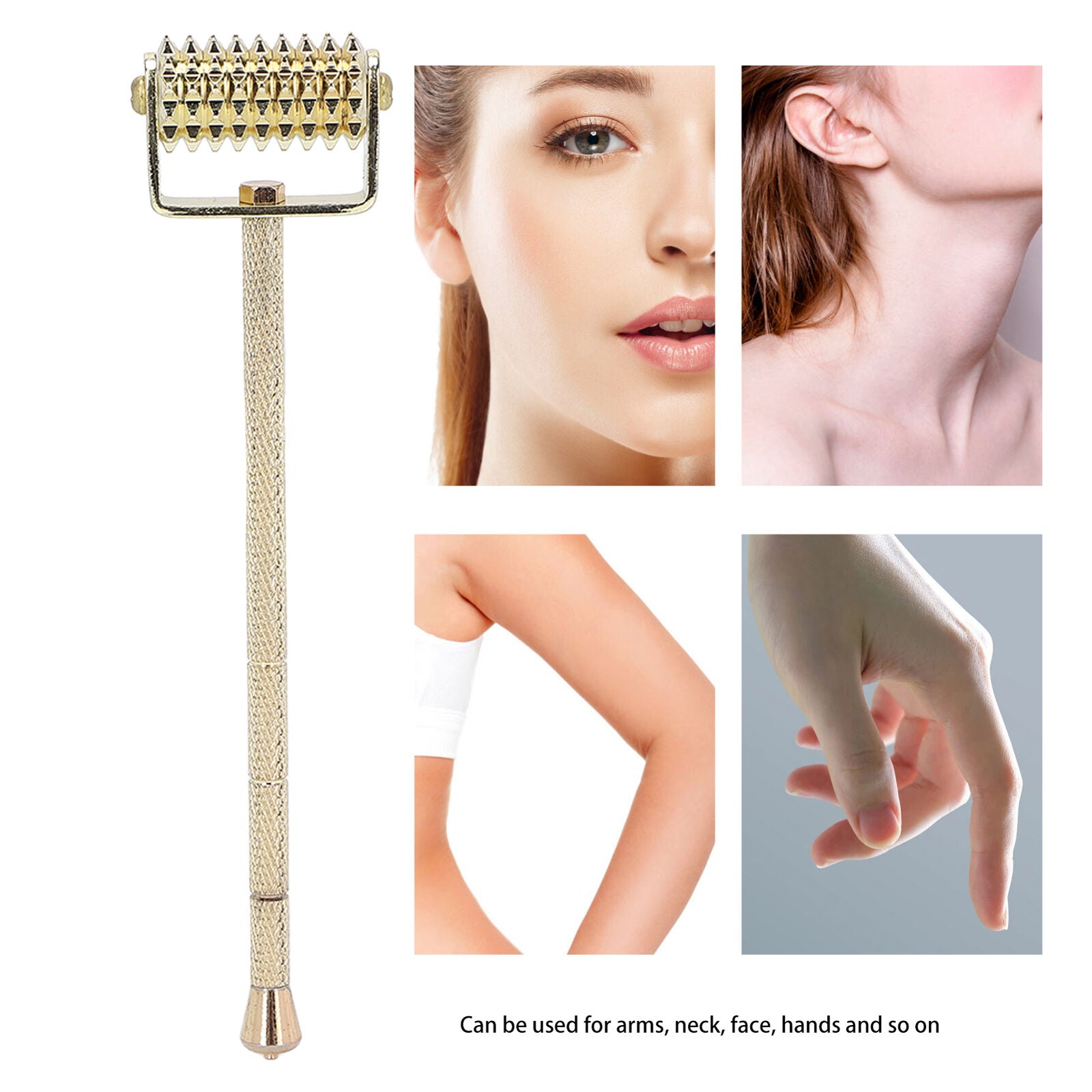 new Massage Roller Reduce Wrinkles Promote Blood Circulation Ridged Derma Roller HGF koeek - KOEEK