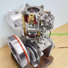 Startable 4-Stroke Alcohol Engine Model Kit CNC Metal Mini Combustion Engin STEM 07FC0E-D4 - KOEEK