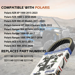 new Clutch Drive Belt Fits for Polaris RZR XP 1000 S 900 General Black 07FC0E-D4 - KOEEK