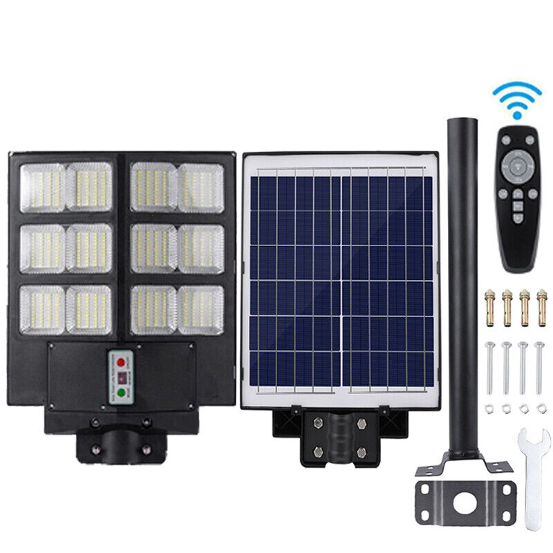 ny 10000000LM LED Solar Road Street Flood Light Utendørs Hage Hage Lampe Vanntett