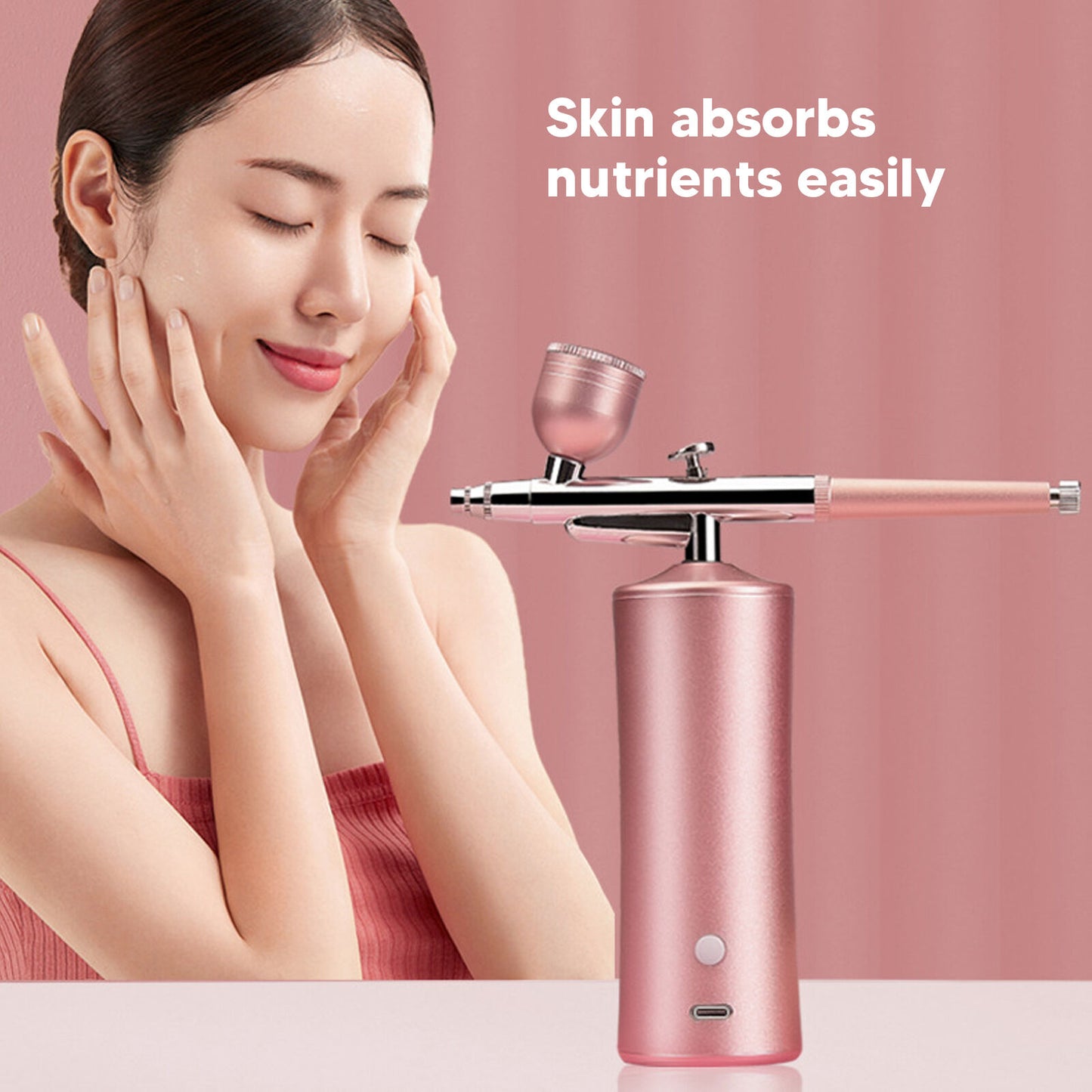 new Facial Oxygen Injector Deep Moisturizing USB Rechargeable Handheld Face Water US koeek - KOEEK