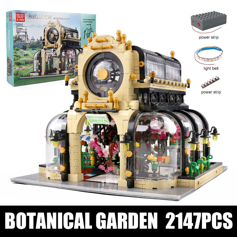 new MOULD KING 16019 Botanical Garden Led Light Street View Building Blocks Toy MOC KOEEK - KOEEK