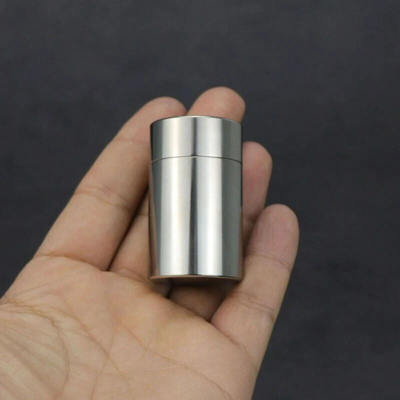 304 Stainless Steel Waterproof Pill Case Capsule Seal container Storage EDC Box 07FC0E-D4 - KOEEK