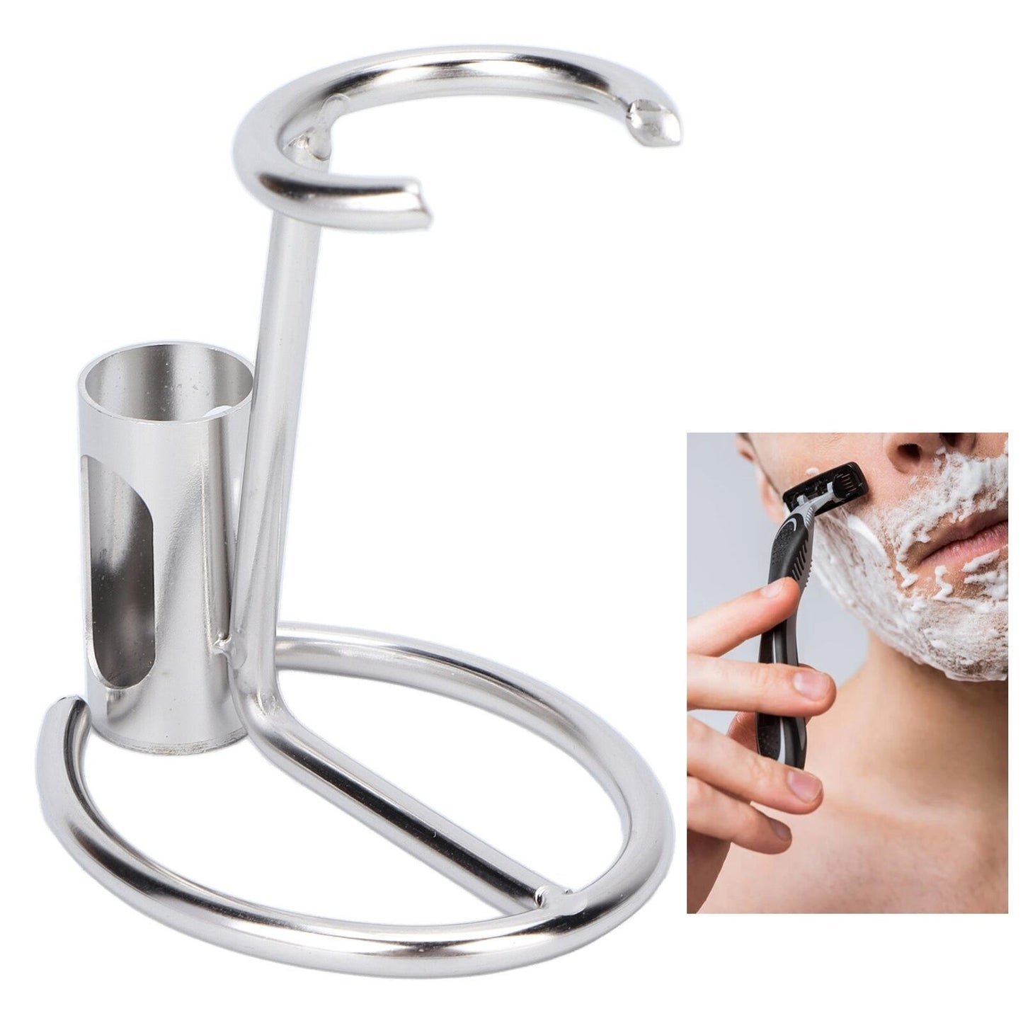 new Razor Stand Practical Silver Non Slip Drying Razor Razor Hanger Shaving HGF koeek - KOEEK