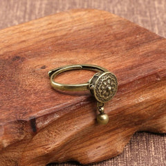 Chinese Style Ring Vintage Bell Amulet Adjustable Protector Ring Jewelry 07FC0E-D4 - KOEEK