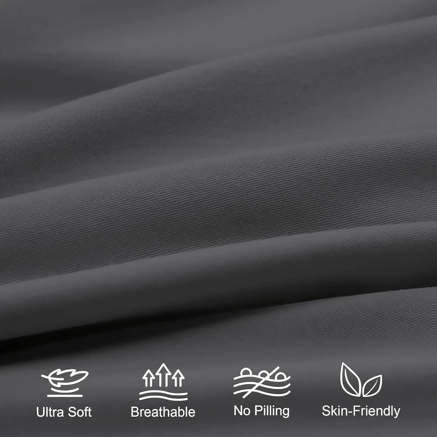 Duvet Cover Twin Size, 2 Pieces Bedding Duvet Cover Sets, Ultra Soft Breathable 07FC0E-D4 - KOEEK