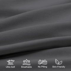 Duvet Cover Twin Size, 2 Pieces Bedding Duvet Cover Sets, Ultra Soft Breathable 07FC0E-D4 - KOEEK