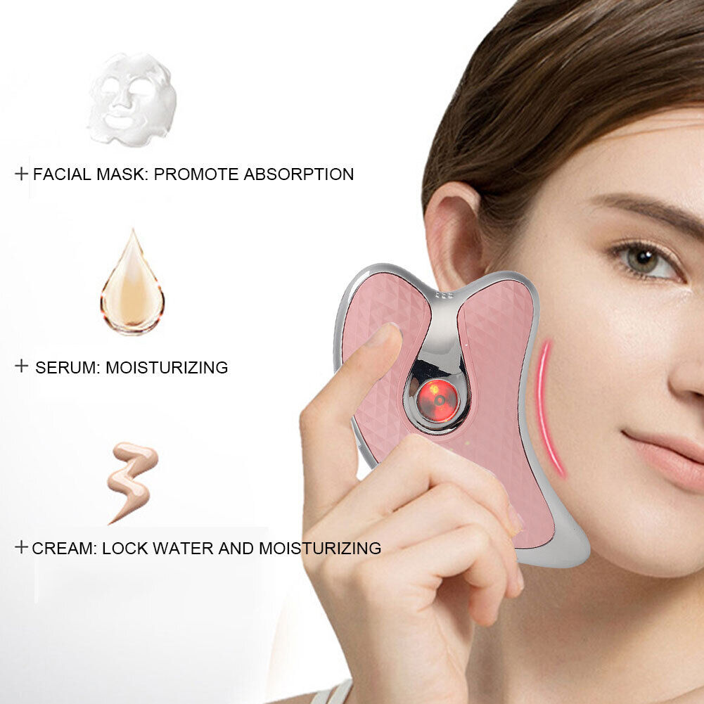 new Microcurrent Facial Scraper Massager Lifting Firming Facial Beauty Device HGF koeek - KOEEK