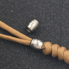 2pcs Titanium Bead Knife Parachute Lanyard Bead Pendant Beads Keychain EDC Tool EDC - KOEEK
