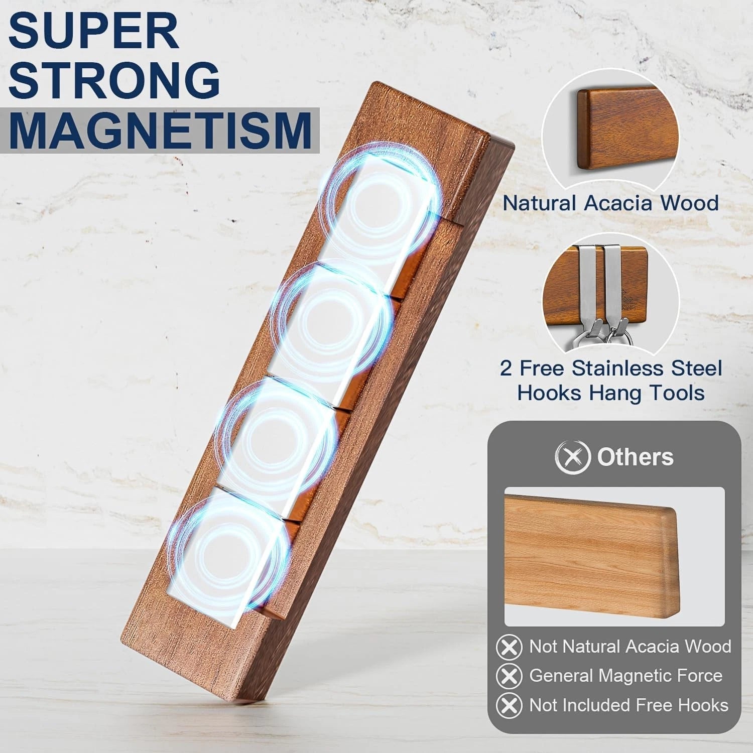 Magnetic Knife Holder for Wall, 10 Inch Powerful Magnetic Knife Holder 07FC0E-D4 - KOEEK