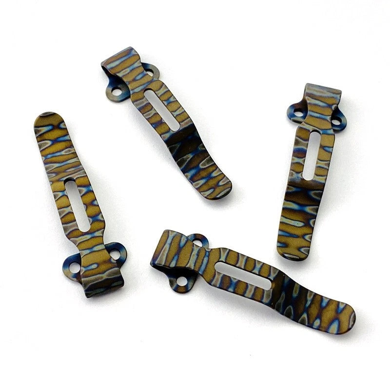 Custom Made Titanium Alloy Backclip DIY for Benchmade Bugout 535 Knives EDC 07FC0E-D4 - KOEEK