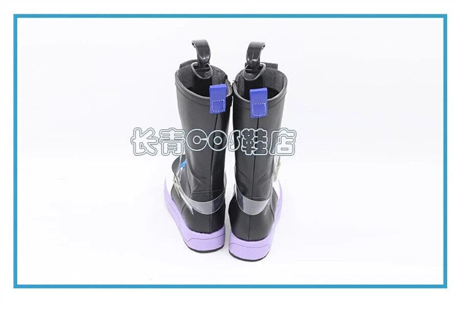 Anime Unisex Arknights Mizuki Cosplay PU Shoes Halloween Party Cos Long Boots 07FC0E-D4 - KOEEK