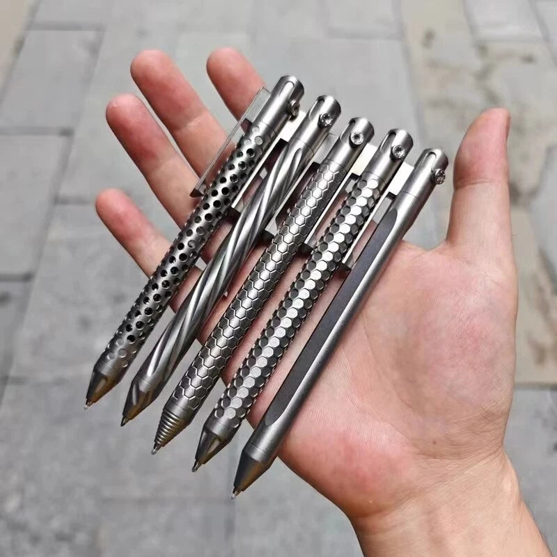 Five Styles All TC4 Titanium Alloy Business Signature outdoor Tool Gift Gel Pen 07FC0E-D4 - KOEEK