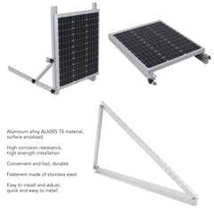 new Solar Panel Tilt Bracket Adjustable Foldable Universal Aluminium Mount 41inch koeek - KOEEK