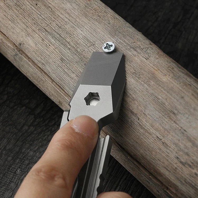 Hot Titanium Alloy Pocket Pry Bar Crowbar Opener Outdoor Camping Multi EDC Tools 07FC0E-D4 - KOEEK