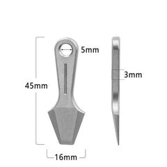 EDC Mini Titanium Keychain Pry Bar Crowbar Necklace Pendant Portable EDC Gadget 07FC0E-D4 - KOEEK