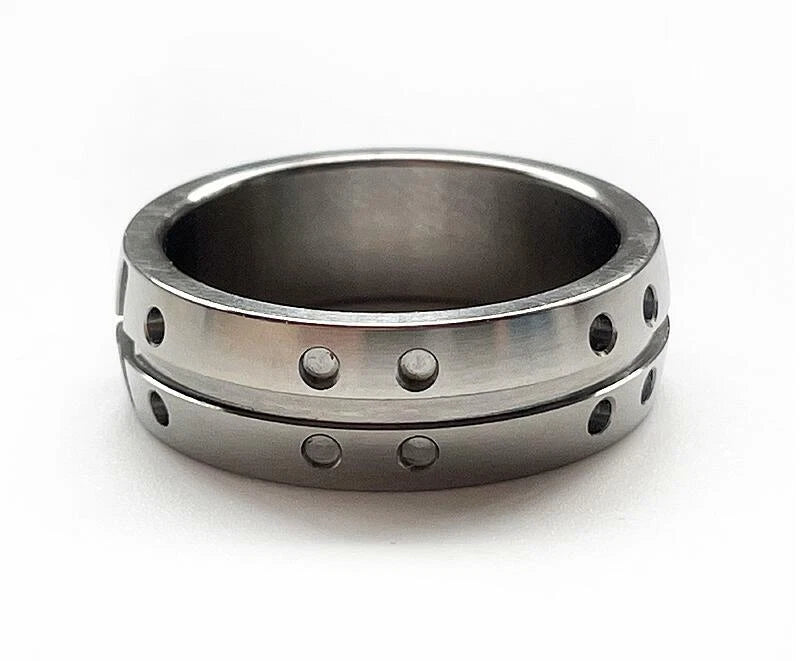 TC4 Titanium Alloy Ring CNC Made Men Women Finger Rings EDC Gift 07FC0E-D4 - KOEEK