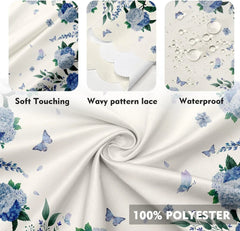Round Table Cloths 60 in, Floral Tablecloth Waterproof, Wrinkle Free Polyester 07FC0E-D4 - KOEEK