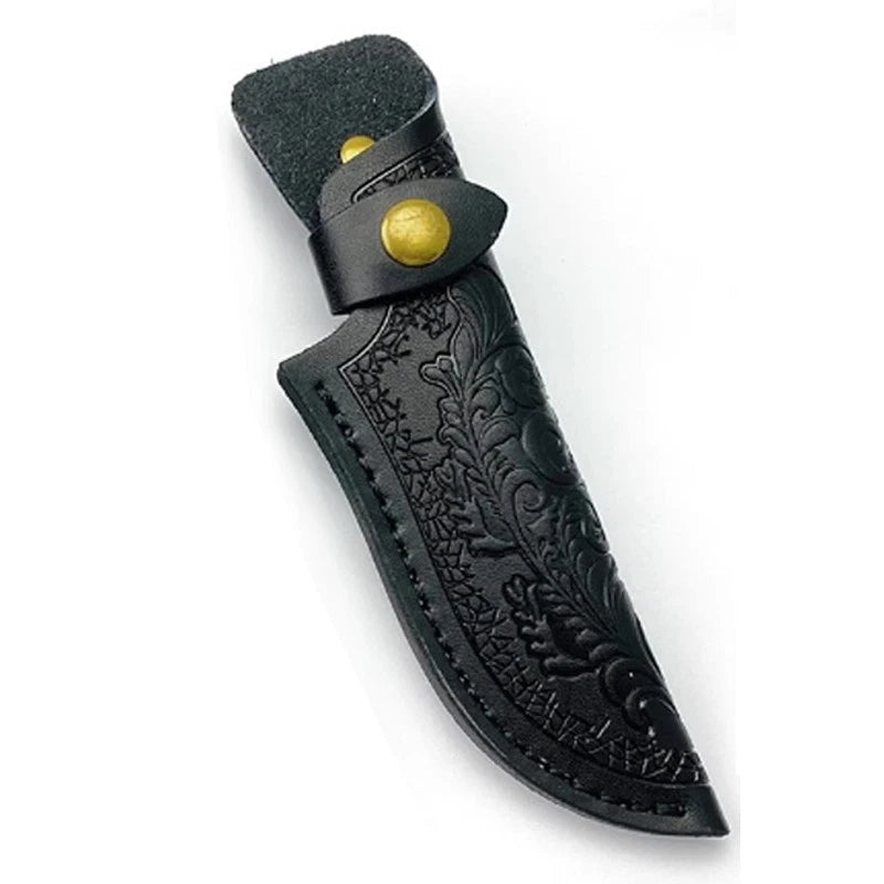 Cowhide Straight Knife Sheath Leather Pocket Sheath Outdoor Belt Case Protective 07FC0E-D4 - KOEEK
