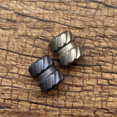 Titanium Keychain Parachute Cord Knife Bead Pendant Lanyard EDC Zipper Head 07FC0E-D4 - KOEEK
