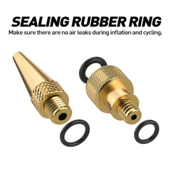 new Abs Brass Inflation Adapter Bike Tool Pump Needle Ballon Inflater Portable koeek - KOEEK