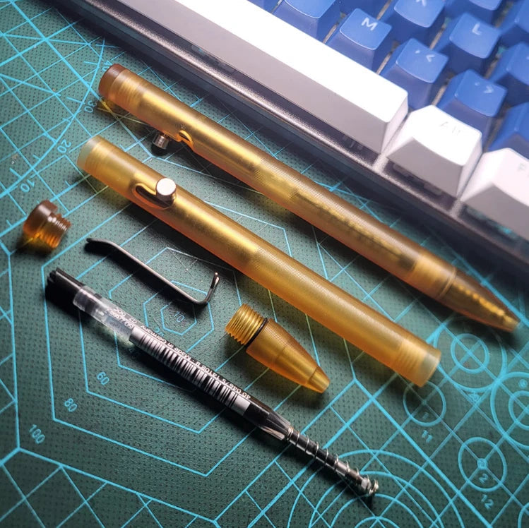 Polyetherimide ULTEM Titanium Alloy Pocket Signature Ballponit GelPenG2RefillEDC 07FC0E-D4 - KOEEK
