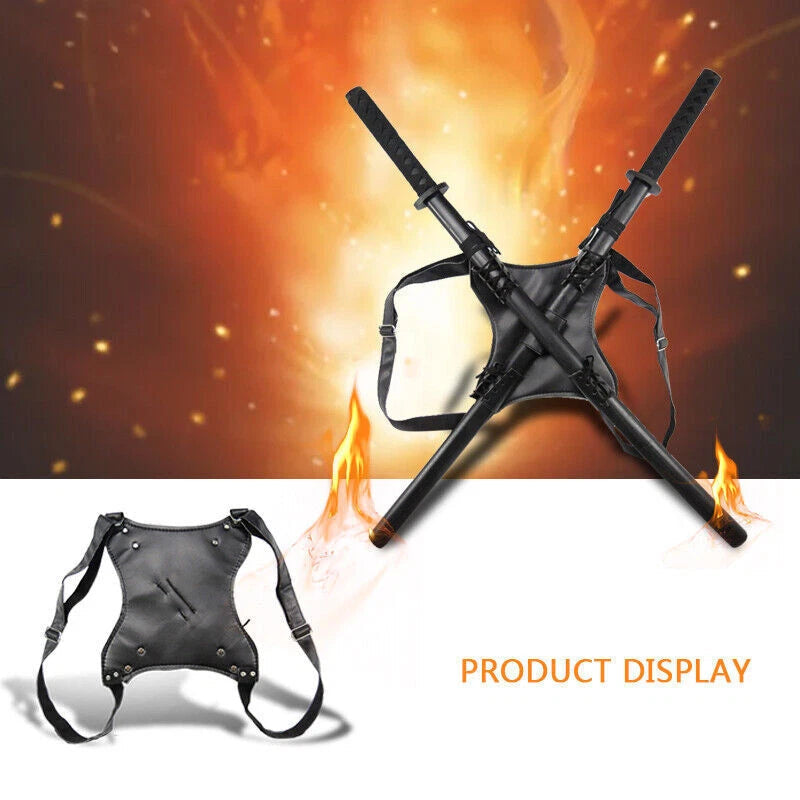 Medieval Retro Mutant Deadpool Cosplay Strap Sword Back Holder Black Bag Holster 07FC0E-D4 - KOEEK