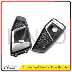 Fit For AUDI A4 B9 S-Line S4 2019 Honeycomb Bumper Grill Fog Light Grille Glossy 07FC0E-D4 - KOEEK