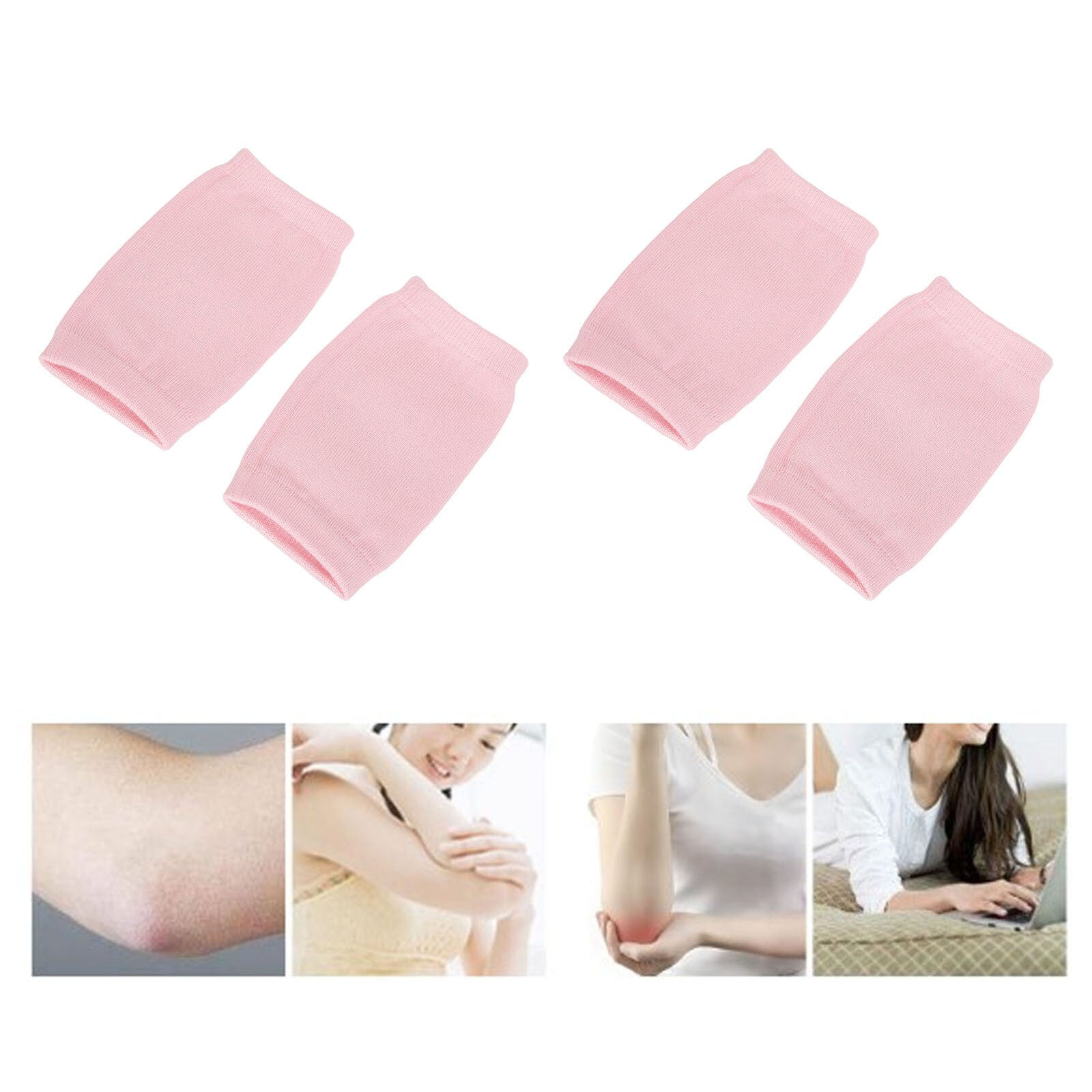 new 2 Pairs Gel Elbow Sleeves Moisturizing Softening Elbow Cover For Dry Skin HGF koeek - KOEEK