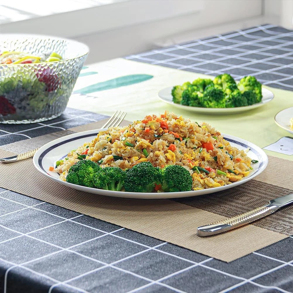 Ceramic Dinner Plates Set Of 6,10.5'' Kitchen Dish Set, Round Porcelain Tablewar 07FC0E-D4 - KOEEK