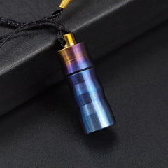 Titanium Waterproof Pill Box Organizer Container Case Storage Tank EDC Key chain 07FC0E-D4 - KOEEK