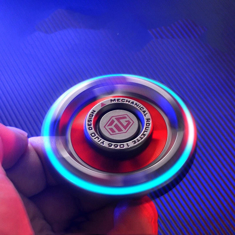 EDC Metal Adult Fidget Toys metal Luminous Alloy Fidget Spinner ADHD Tool Gift 07FC0E-D4 - KOEEK