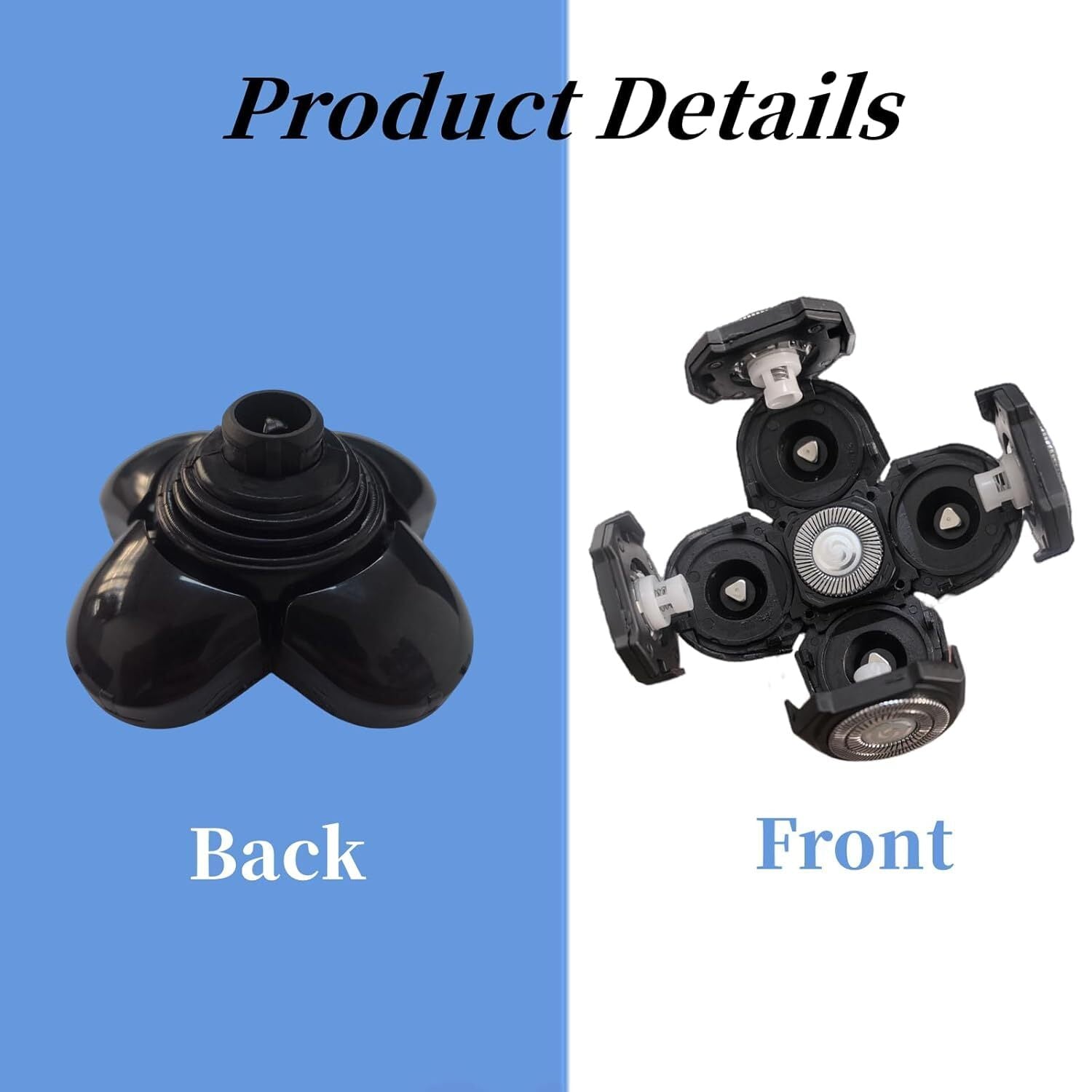 new Head Shaver Replacement Blades Compatible with Groomi Baldie Pro 2-Black 07FC0E-D4 - KOEEK