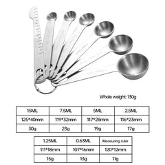 Durable Stainless Steel Measurement Cup and Spoon Set for Accurate Baking 07FC0E-D4 - KOEEK
