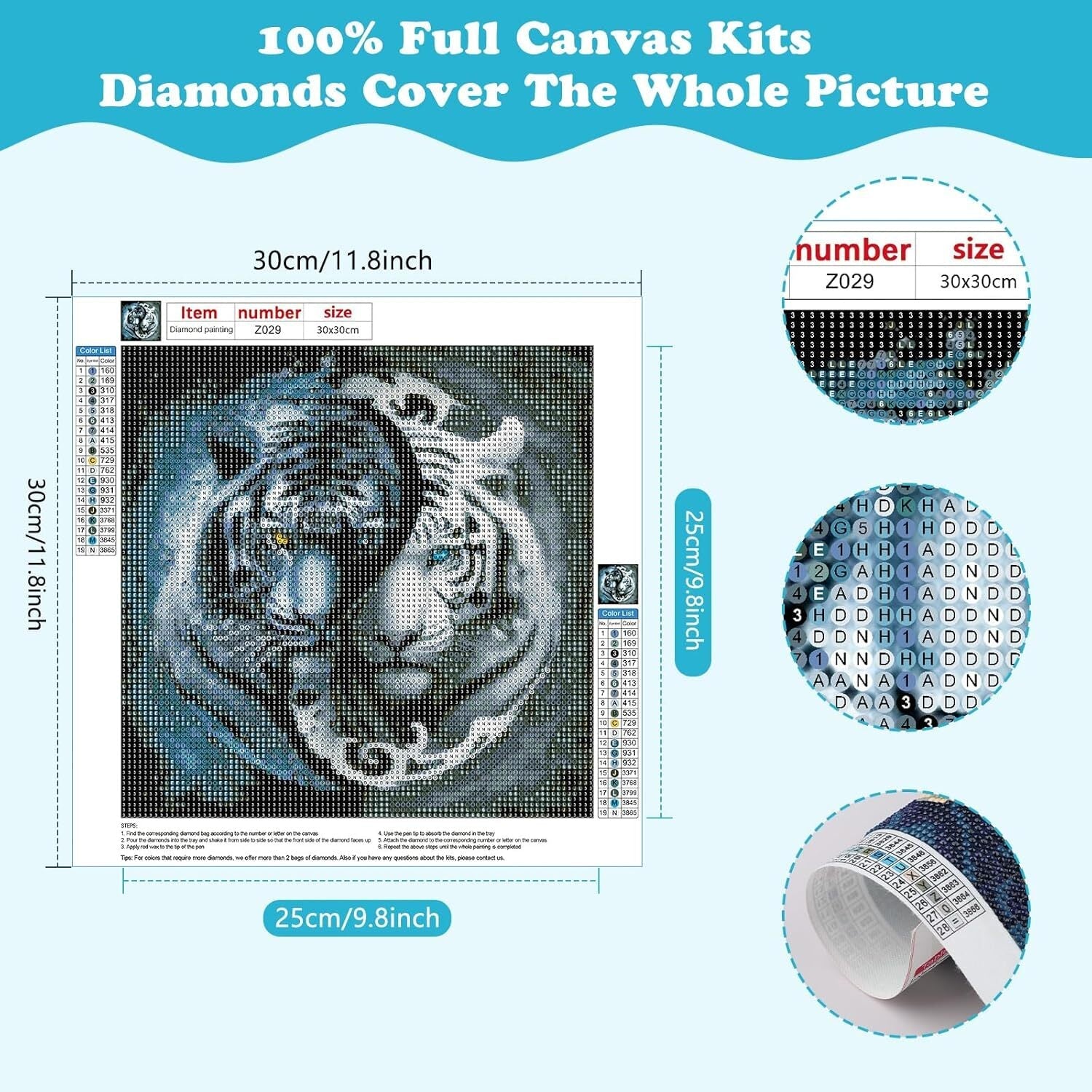 new SENQAO Tiger Diamond Painting Kits for Adults, Full Drill Dots tiger SENQAO - KOEEK